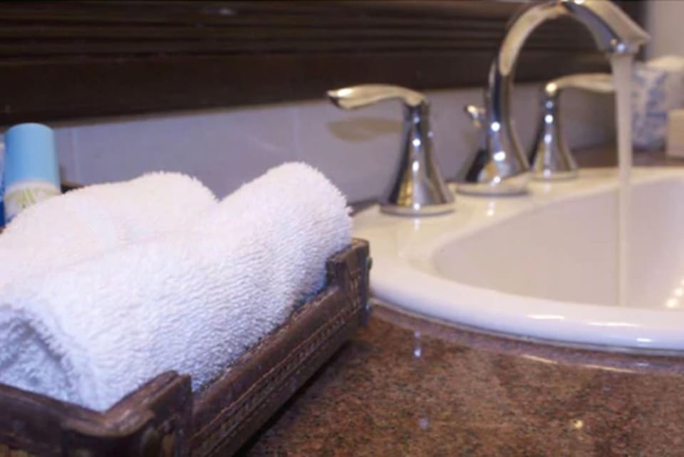 Free toiletries, hair dryer, towels