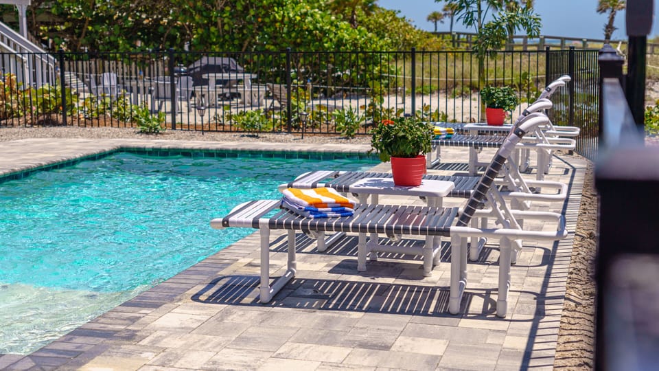 Relax by the PRIVATE heated pool!