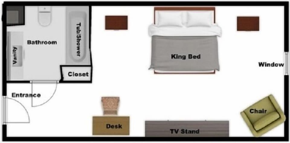 Premium bedding, in-room safe, individually decorated