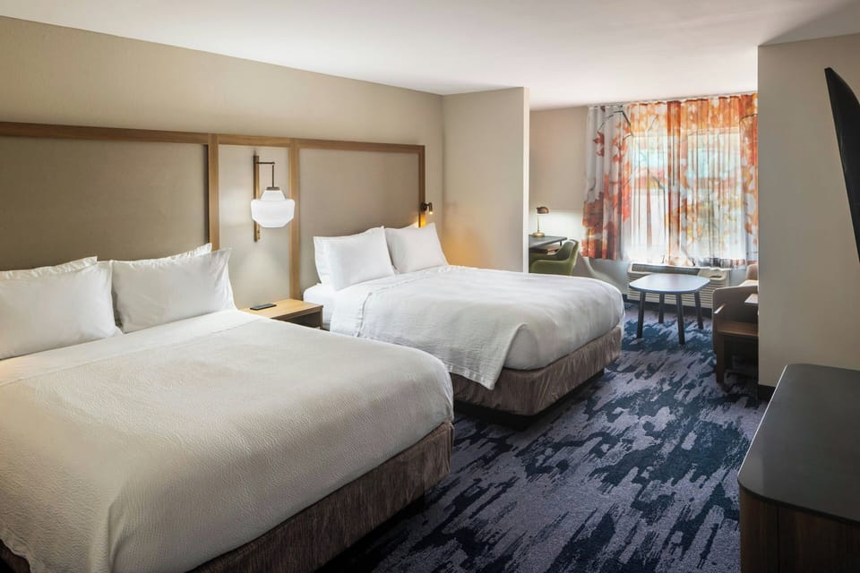 Suite, 2 Queen Beds | Premium bedding, desk, laptop workspace, blackout drapes