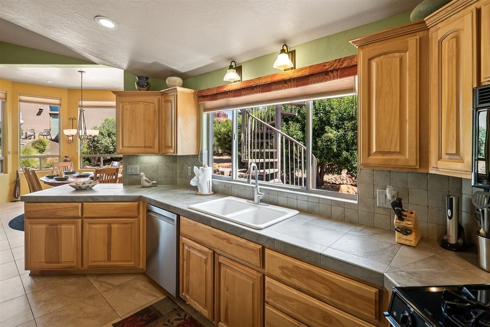 Large fully equipped kitchen