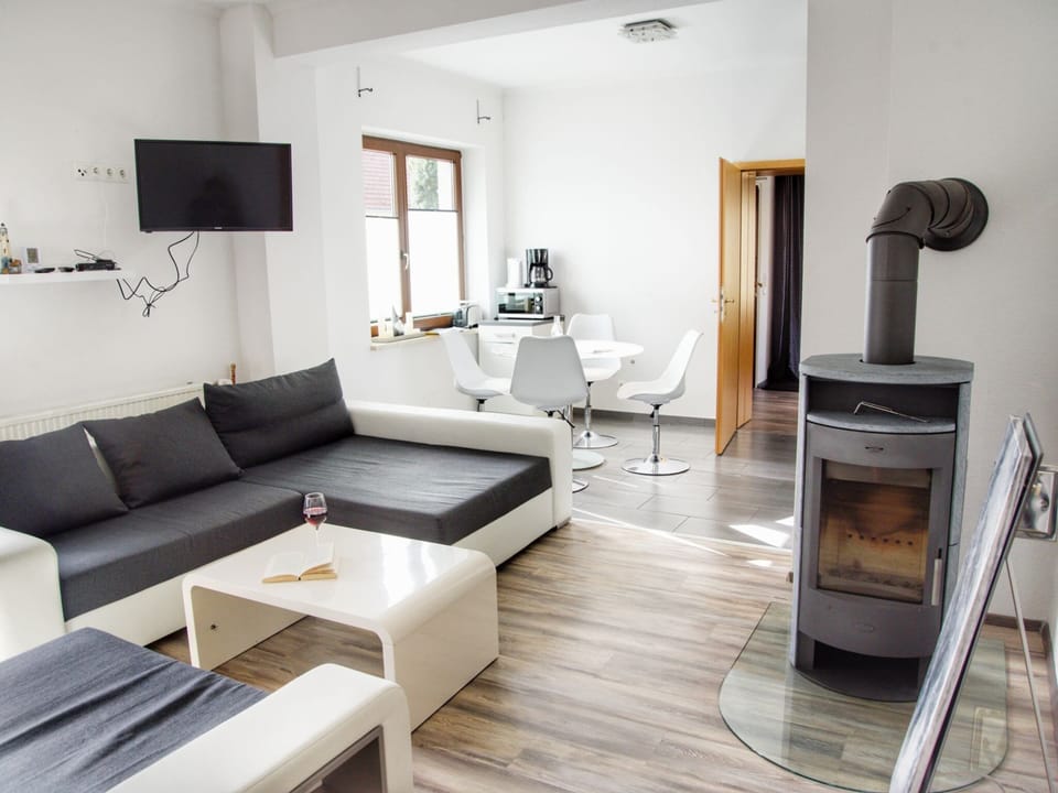 Apartment | Living area | Fireplace