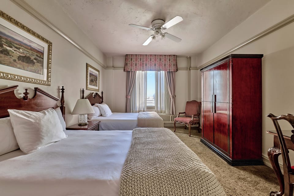 Room, 2 Double Beds, City View | Desk, blackout drapes, iron/ironing board, free WiFi