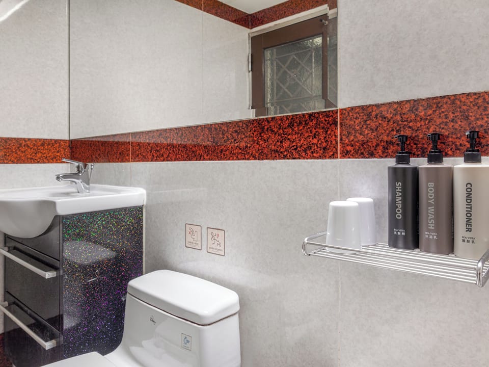 Standard Double Room | Bathroom | Hair dryer, towels, shampoo, toilet paper