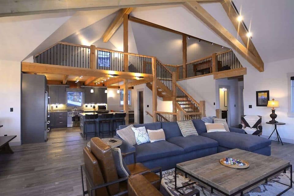 Great Room with Custom Beams