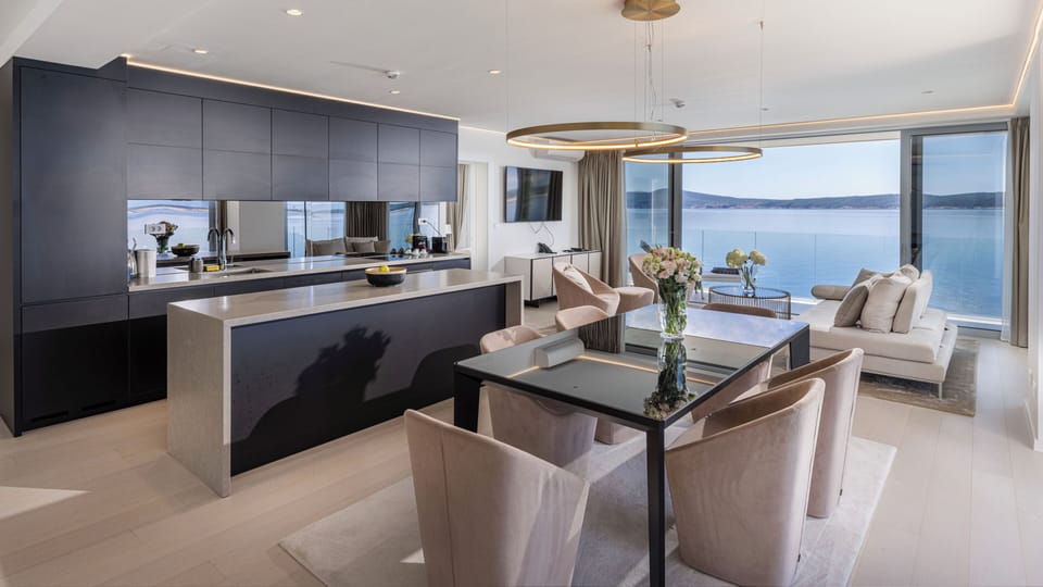 Executive Apartment, 2 Bedrooms, Sea View | Private kitchen | Espresso maker