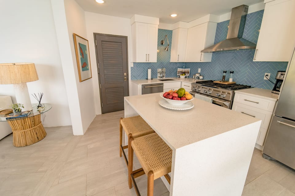 Top of the range modern kitchen with island unit