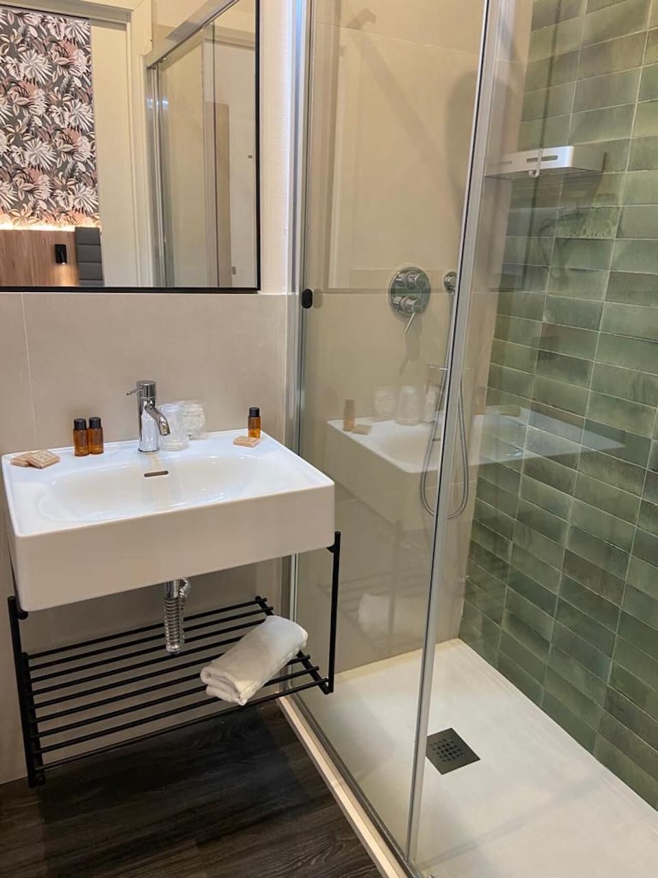 Shower, rainfall showerhead, hair dryer, bidet