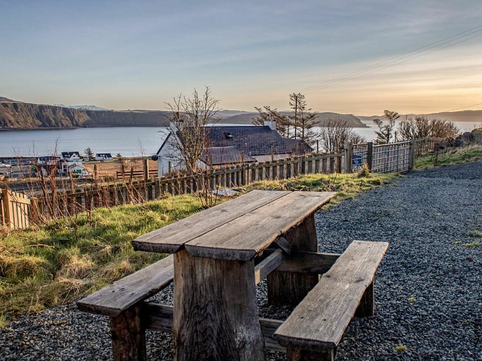 Table, Cloud, Sky, Plant, Water, Furniture, Outdoor Bench, Natural Landscape, Picnic Table, Outdoor Furniture