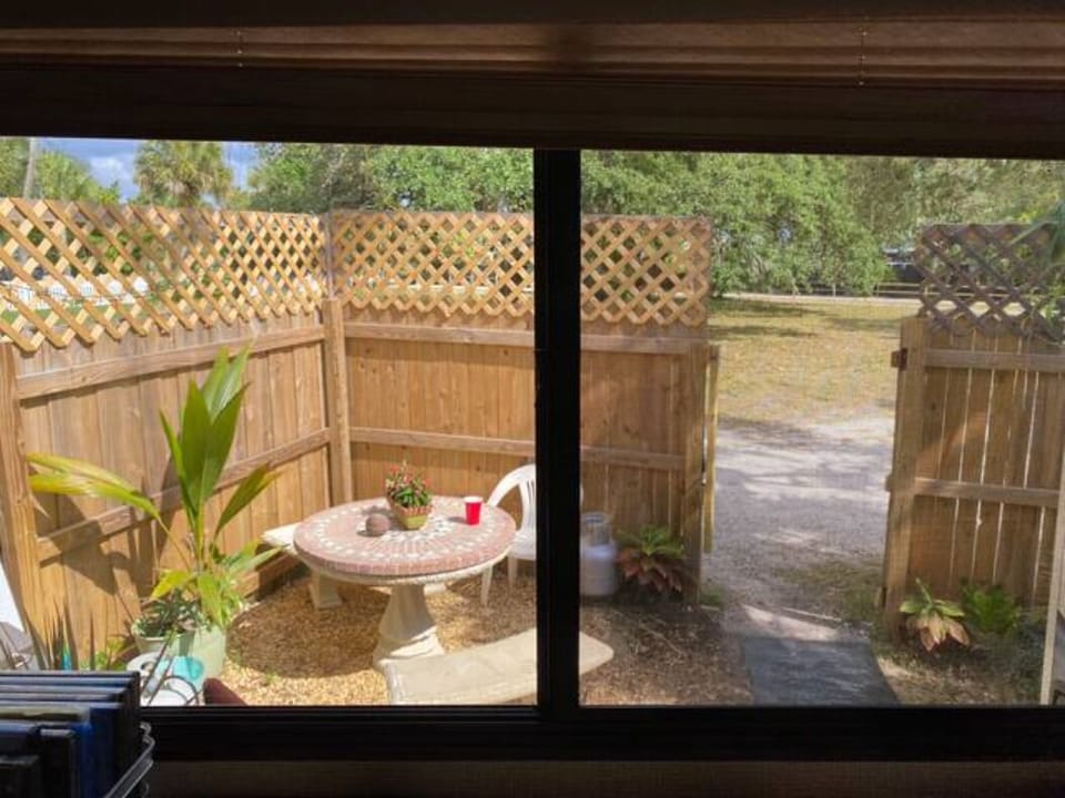 View looking from siting t the dining room table.