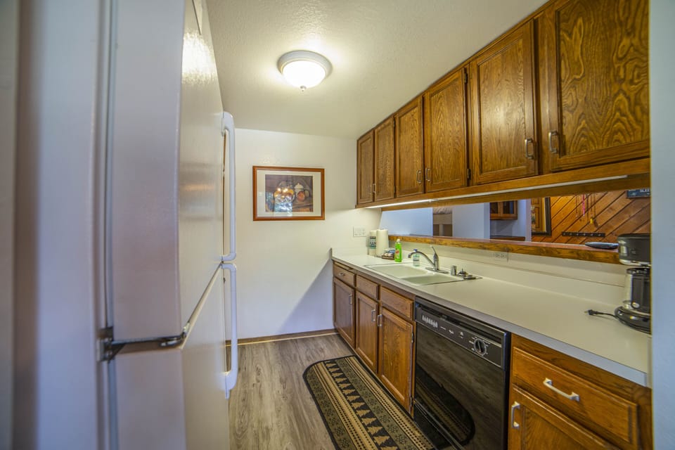 Kitchen is stocked with everything needed to cook a nice meal