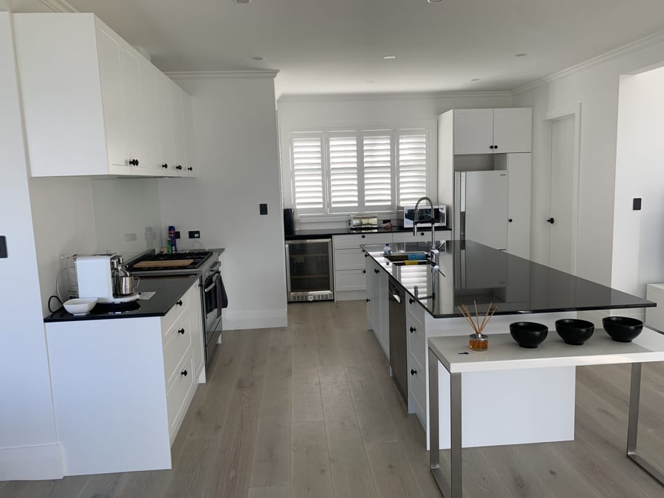 main kitchen, Pantry double fridge, drinks fridge, diswasher, microwave and oven