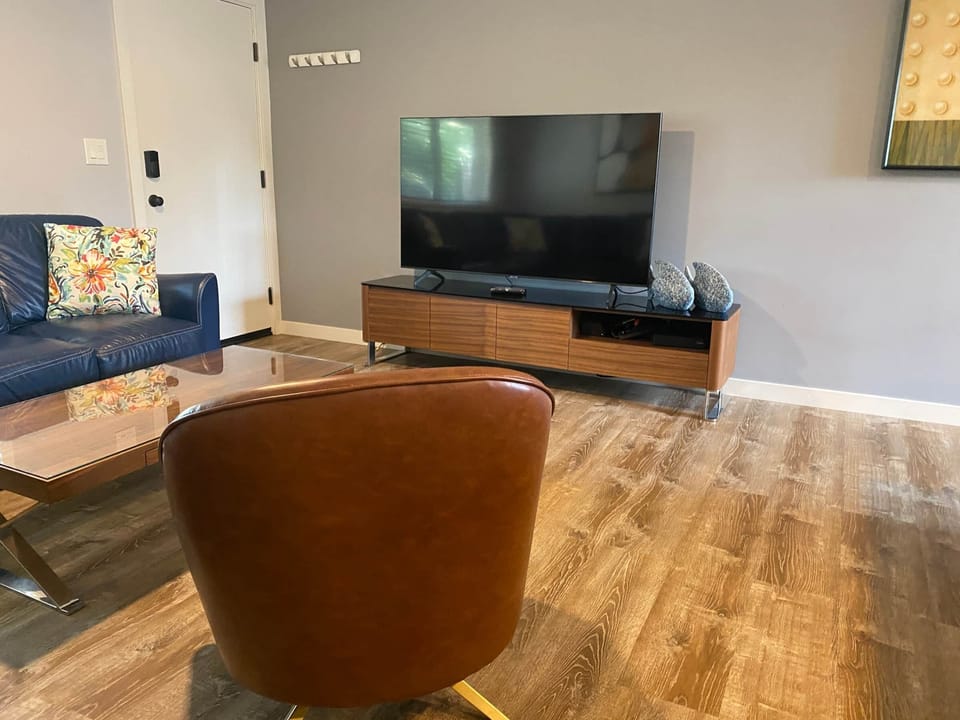 Living room area with TV. 
