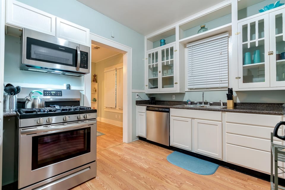 Updated vintage kitchen with gas range