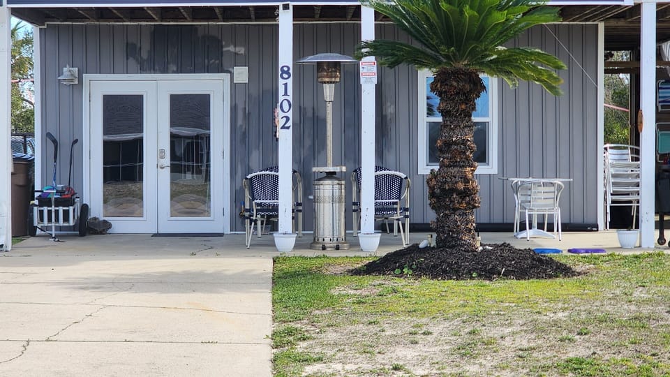 Entryway and outside patio area