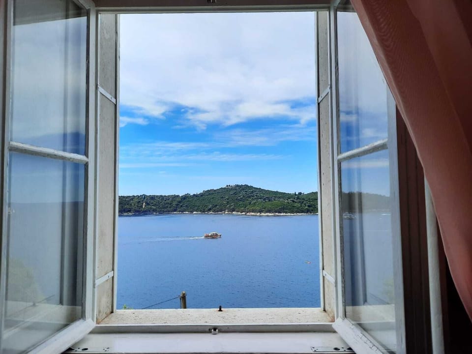 Sea view from window
