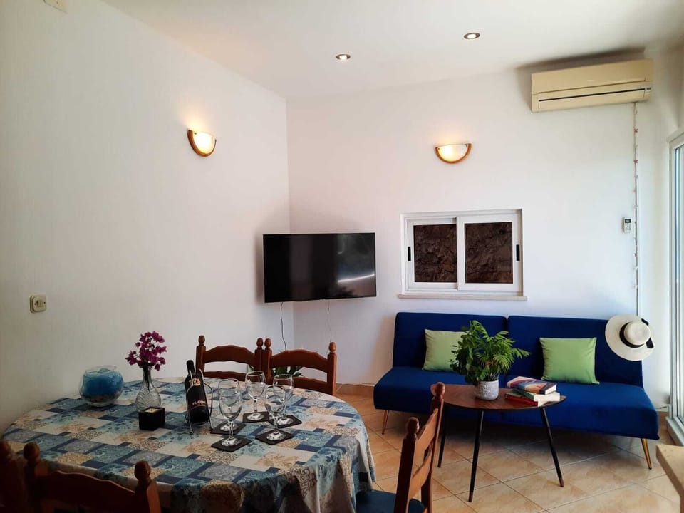 Living area and kitchen