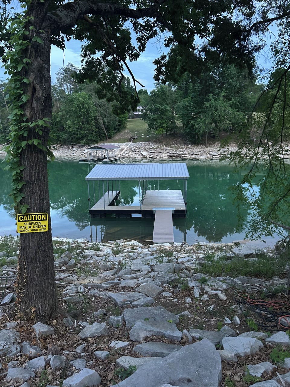 Dock at approx. 10ft below full pool