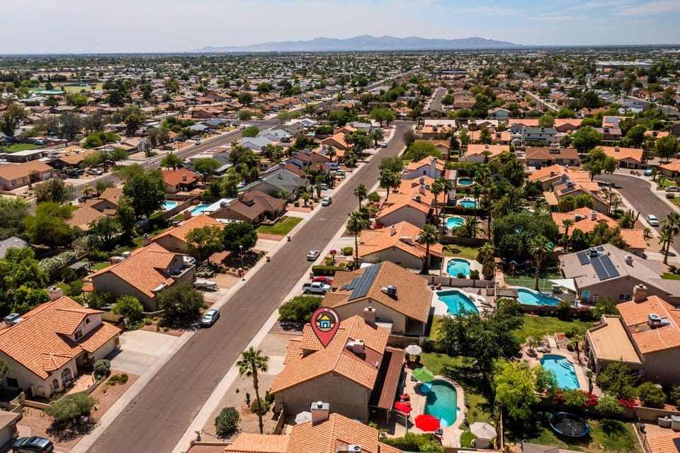 a beautiful aerial shot a Brandywyne estates