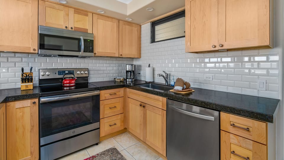 Poipu Shores A104 - Fully Equipped Kitchen - Parrish Kauai