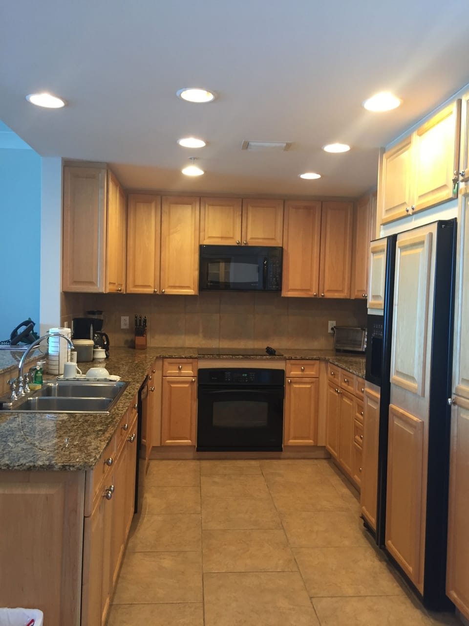 Fully Equipped kitchen with granite counter tops