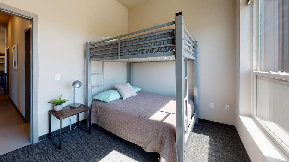 Bedroom: full size bunk beds