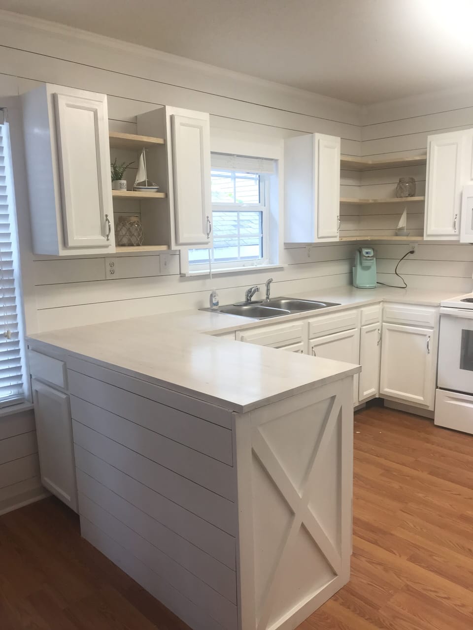 Newly renovated kitchen with microwave, dishwasher