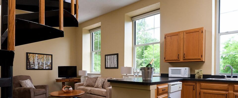 Suite, 2 Bedrooms (Spiral Staircases ) | Living area | 32-inch flat-screen TV with digital channels, TV