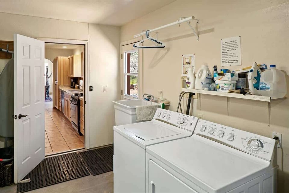 Laundry located in the garage