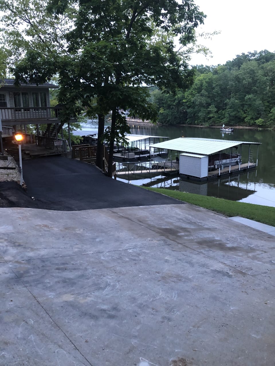Concrete and asphalt driveway