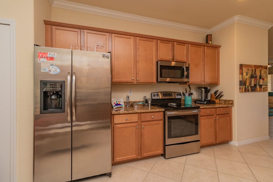 Fully stocked kitchen