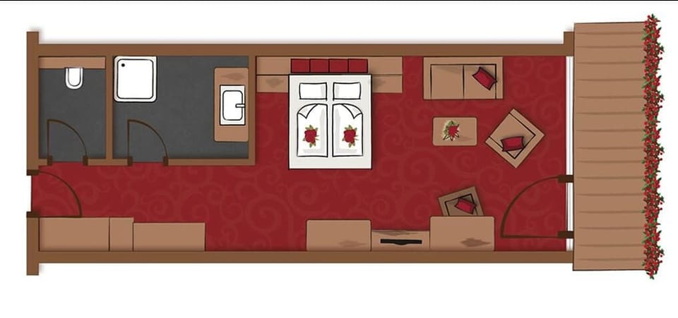 Comfort Double Room, Balcony | Floor plan
