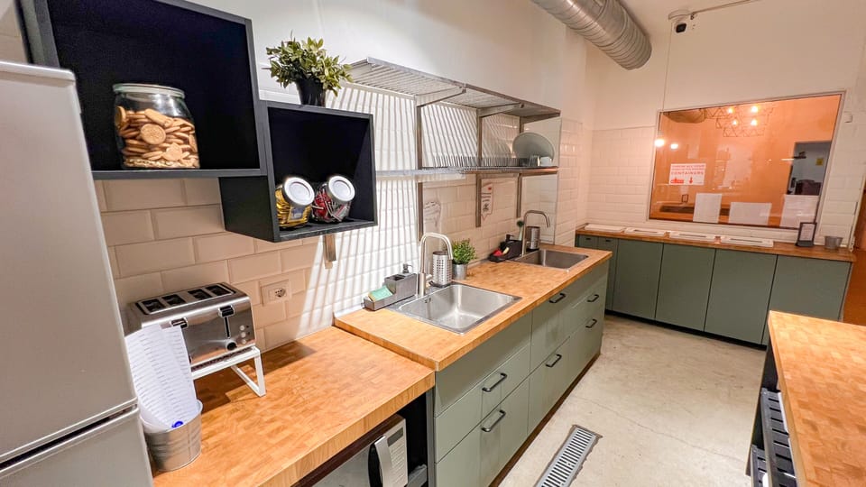 Shared fridge, microwave