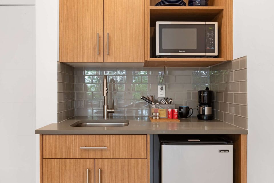efficiency with microwave and fridge