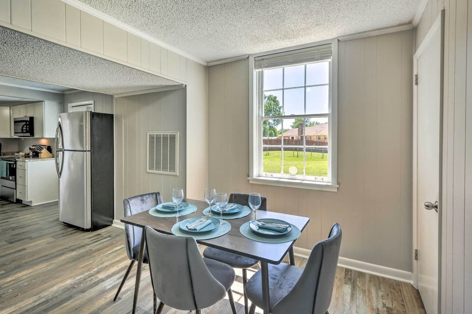 Gather at the dining table for a delicious meal.