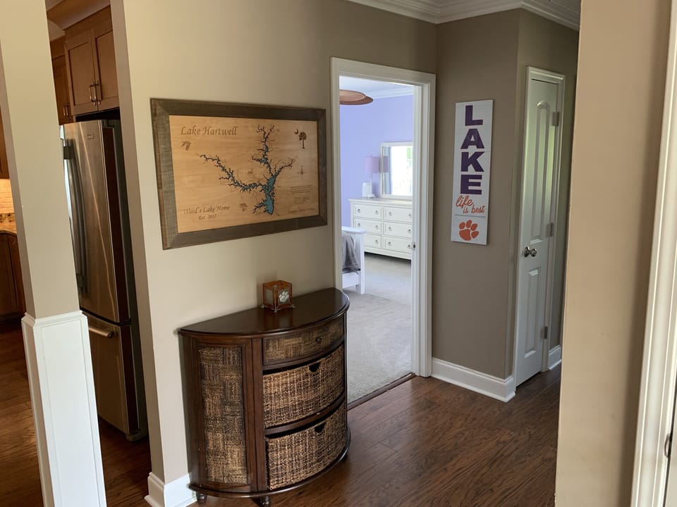 View from front door into guest bedroom