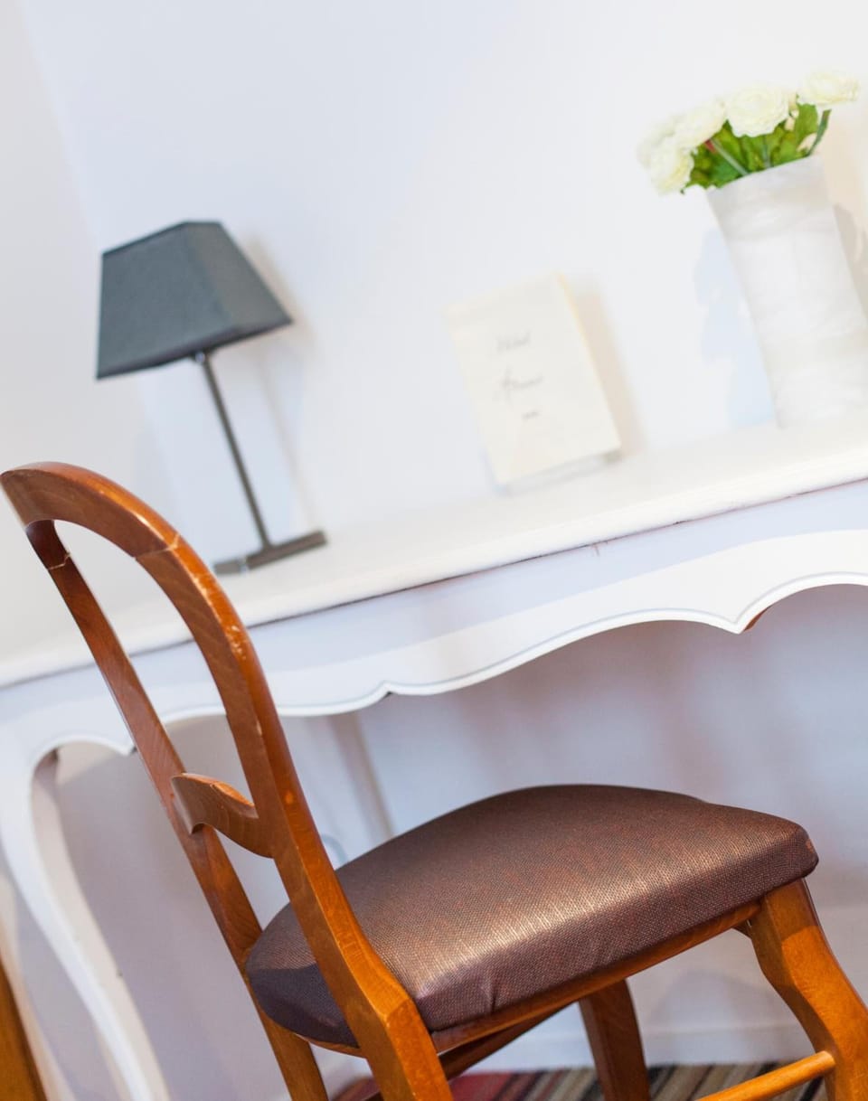 Individually decorated, individually furnished, desk, blackout drapes