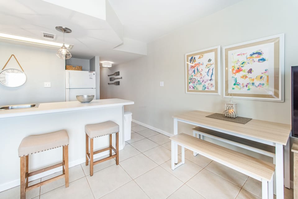 Dining room table plus eat-in bar