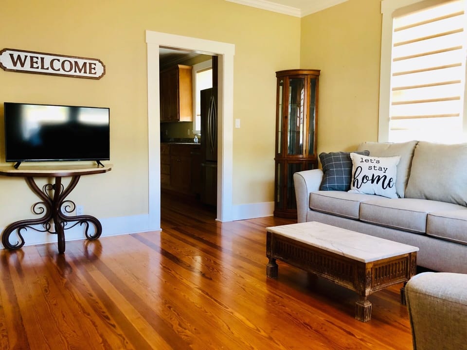 Living Room leads to the Kitchen followed by two Bedroom with king beds.