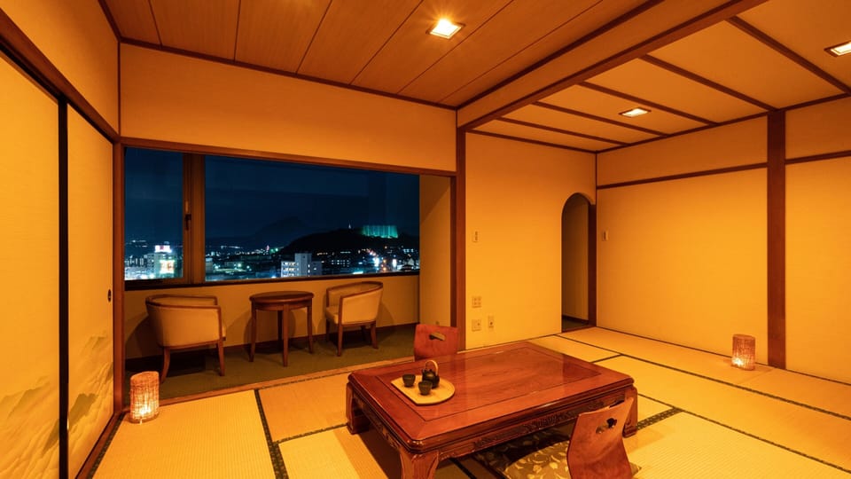Standard Japanese Style Room of 12 Tatami-mats with Bath (Ocean View), Non-Smoking | WiFi (free)