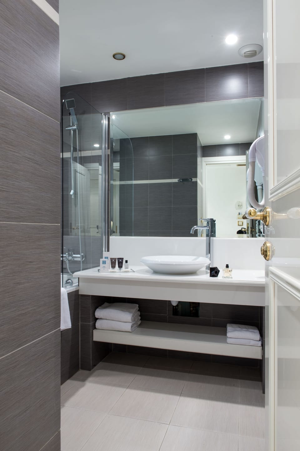 Free toiletries, hair dryer, towels