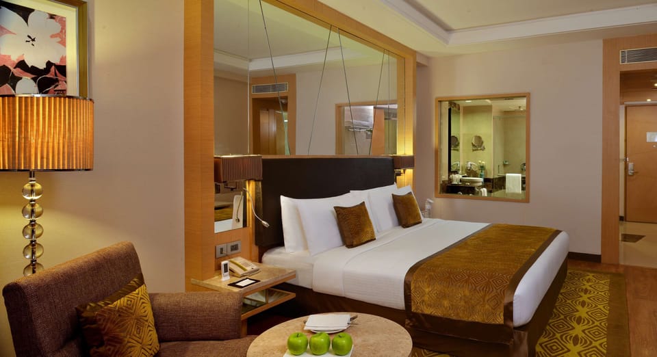 In-room safe, desk, laptop workspace, iron/ironing board