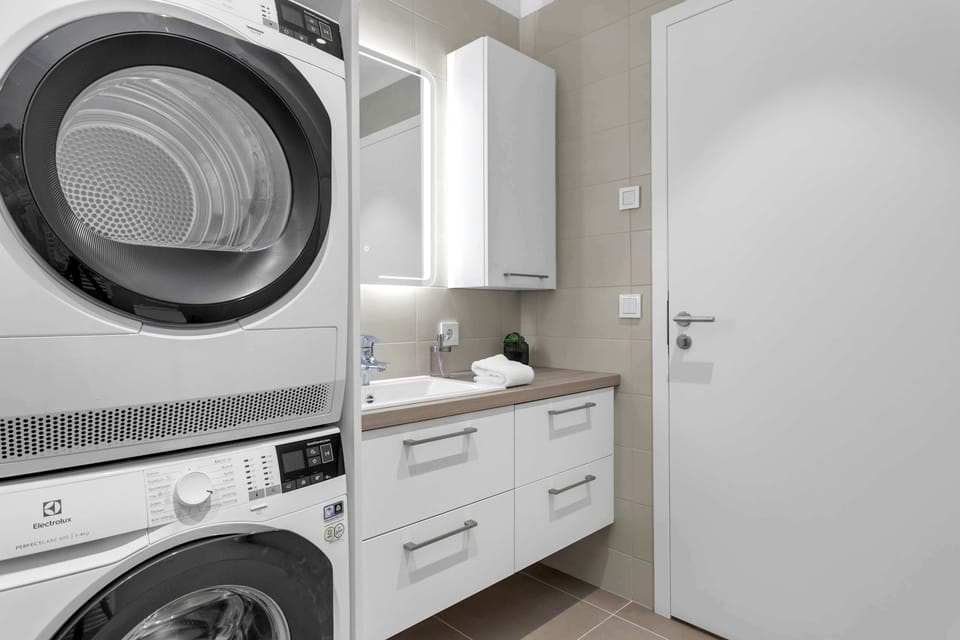 Bathroom with laundry