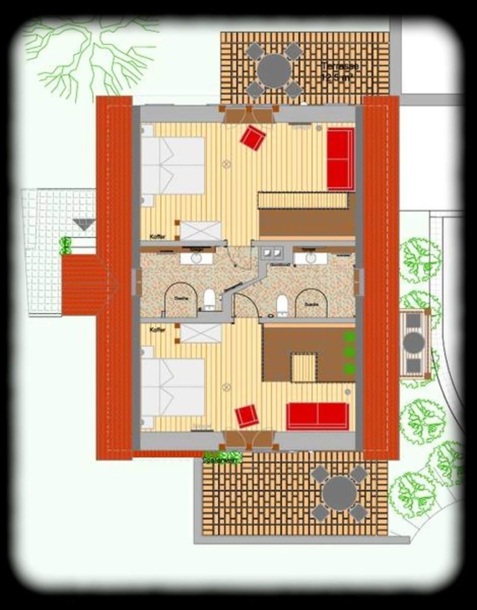 35-inch flat-screen TV with cable channels, tablet