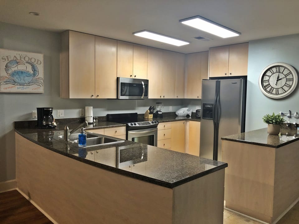 Our fully equipped kitchen has everything you need to prepare a gourmet meal.