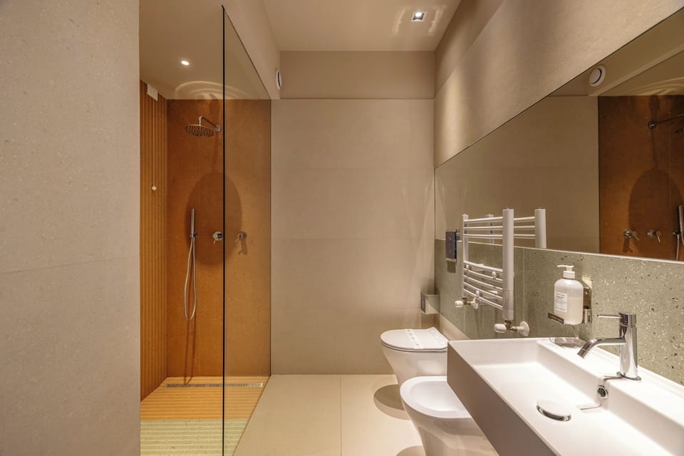 Superior Double Room | Bathroom | Shower, rainfall showerhead, eco-friendly toiletries, hair dryer