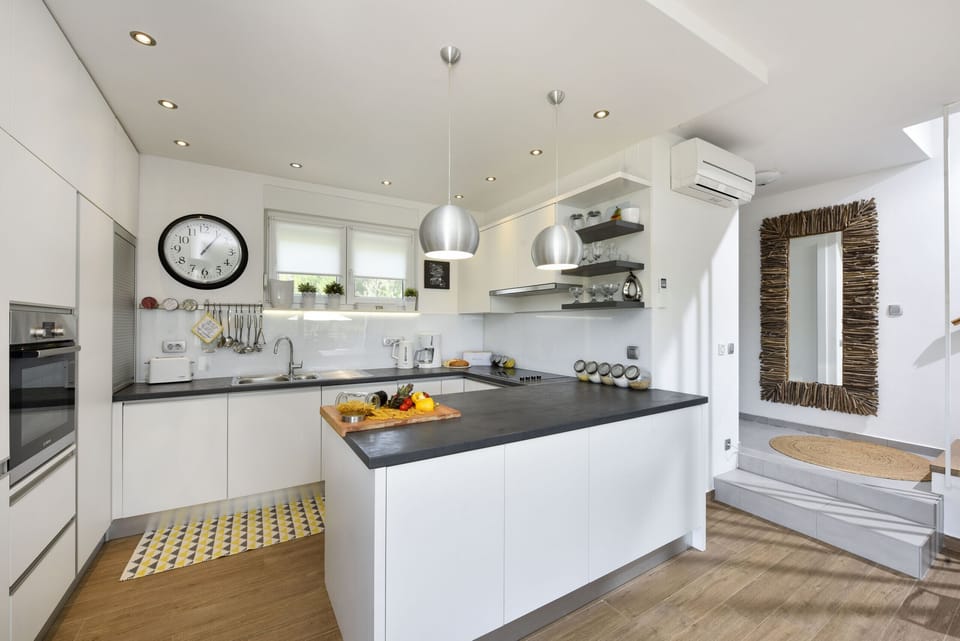 Villa, 3 Bedrooms, Private Pool, Sea View | Private kitchen | Microwave, dishwasher, coffee/tea maker, cookware/dishes/utensils