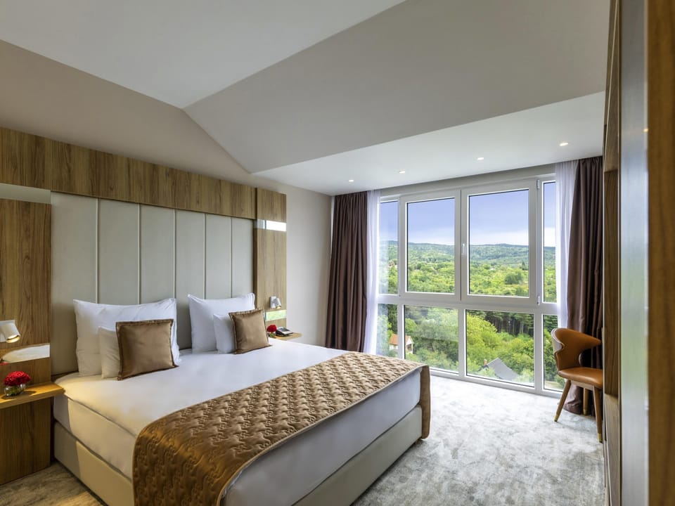 Egyptian cotton sheets, premium bedding, in-room safe, desk