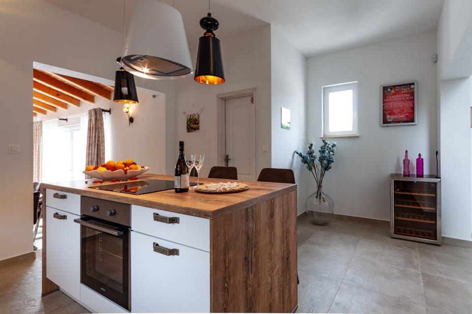 Villa, Private Pool | Private kitchen | Full-size fridge, microwave, oven, stovetop