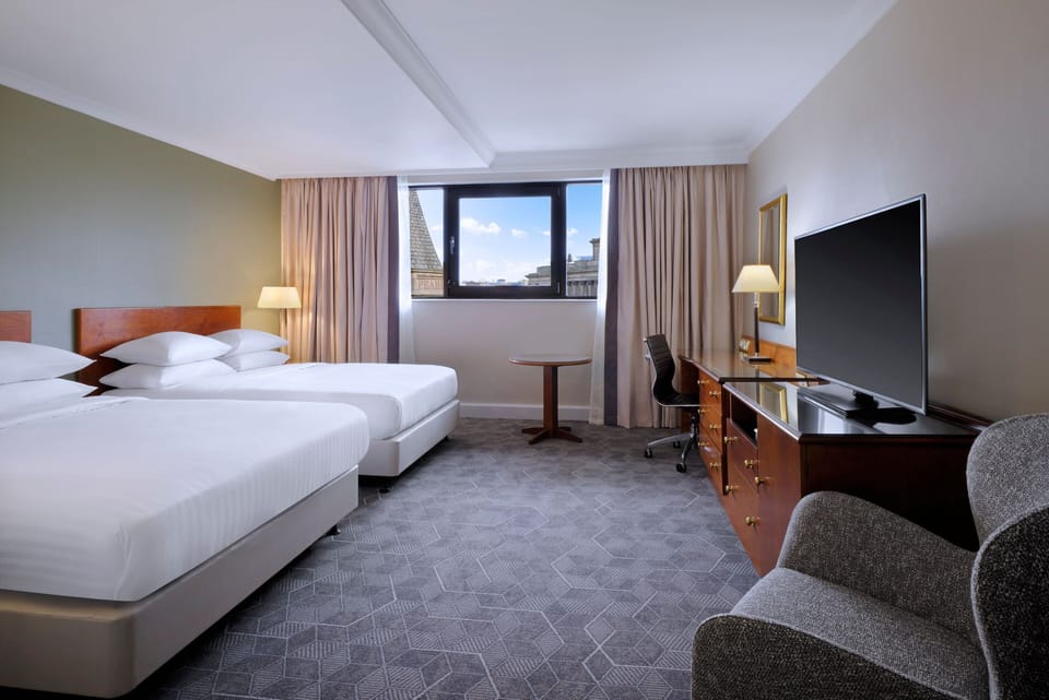 Family Room, 2 Double Beds | Premium bedding, pillowtop beds, in-room safe, desk